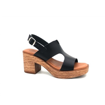 Kelara-sandale à talon noires