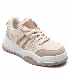 Sneakers À Plateforme En Khaki